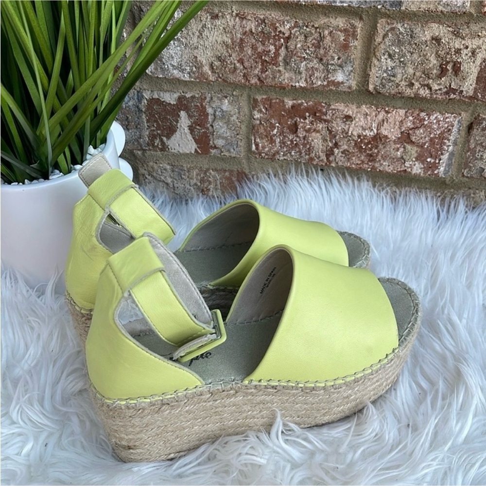 New Free People Sunny Lime Leather Coastal Platform Wedge Burlap Sandals
39/US 9 - Picture 9 of 13